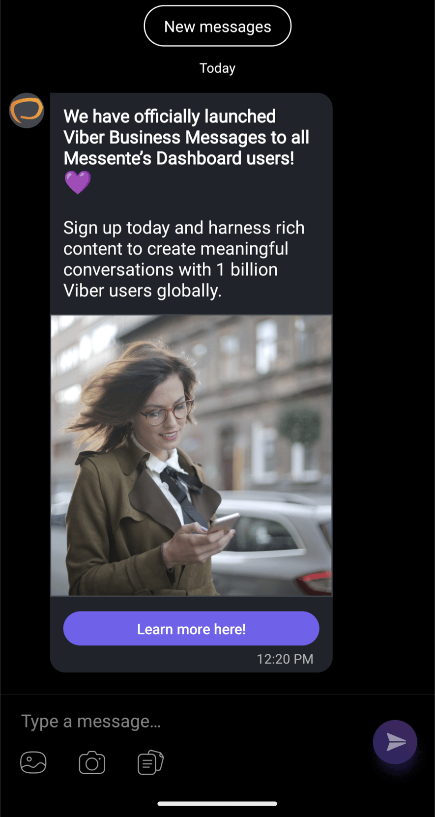 Viber Type Message How to start with Viber via our Dashboard after registration and what ...